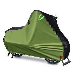 自転車カバー 防水 厚手 破れにくい サイクルカバー 盗難防止ロック穴 風飛び防止バックル 反射テープ 20インチまで 電動自転車