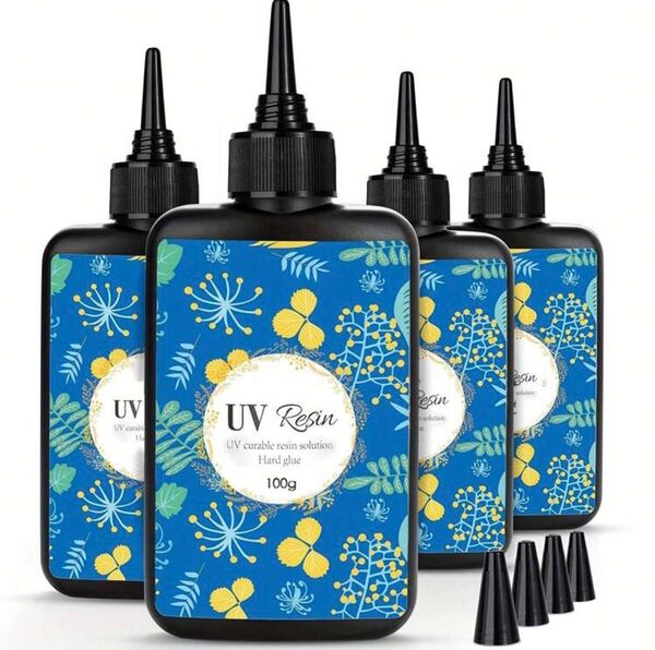 UVレジン液 1本100g 400g ハードタイプ 大容量 透明UVレジン液 低中粘度 クリア 高透明