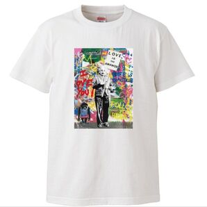 【新品未使用】バンクシー ・アインシュタイン tシャツ パロディ おもしろtシャツ 面白い 海外 プレゼント