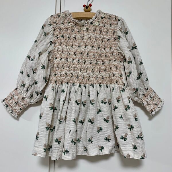 Bonjour diaryボンジュール ダイアリー刺繍 ブラウスサイズ 6Y 長袖 トップス