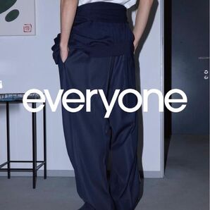 everyone two tuck wide twill trouser 黒 XL 1回使用のみクリーニング済み ennoy