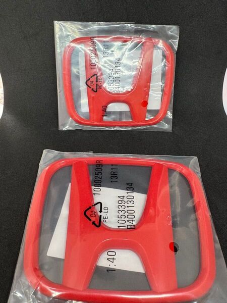 ホンダ エンブレム シビック用 レッド 大小2セット