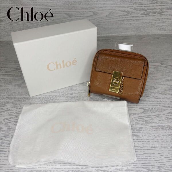 美品 Chloe クロエ 財布 二つ折り ラウンドジップ S6622