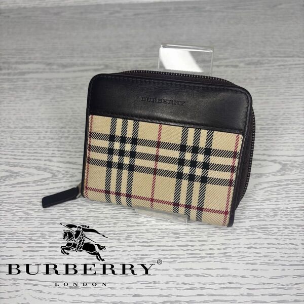 Burberry バーバリー 財布 二つ折り ラウンドジップ S5522