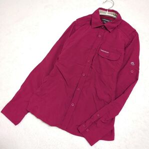 クラグホッパーズ 長袖シャツ ワインレッドアウトドア 山 キャンプ 釣り