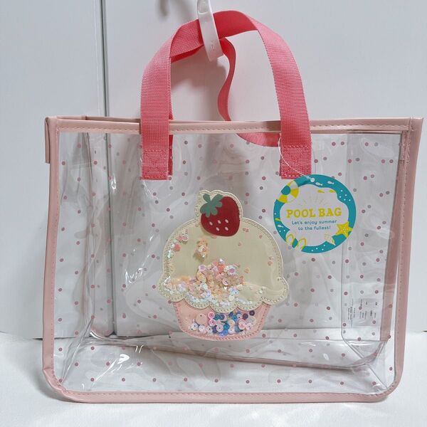 【新品】プールバッグ スパンコール キラキラ 女の子 ピンク