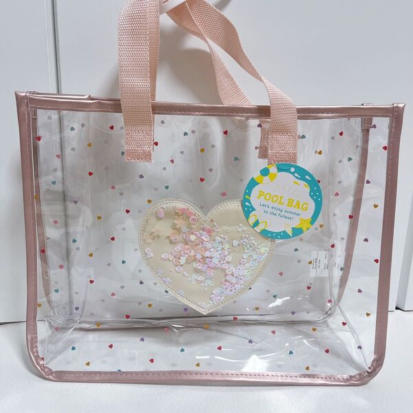 【新品】プールバッグ スパンコール キラキラ 女の子 ピンク