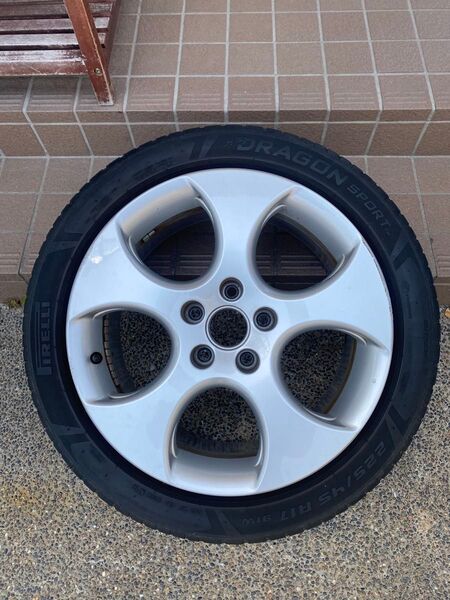 ゴルフGTI純正17インチアルミホイール/PIRELLI DORAGON SPORT 225/45r17タイヤ 1本