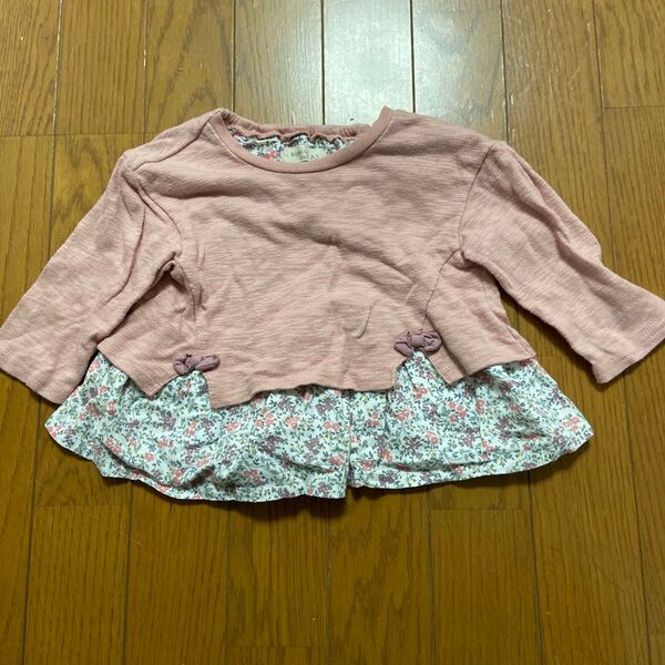 ビケットクラブ ベビー服 トップス 80 ピンク 花柄 女の子
