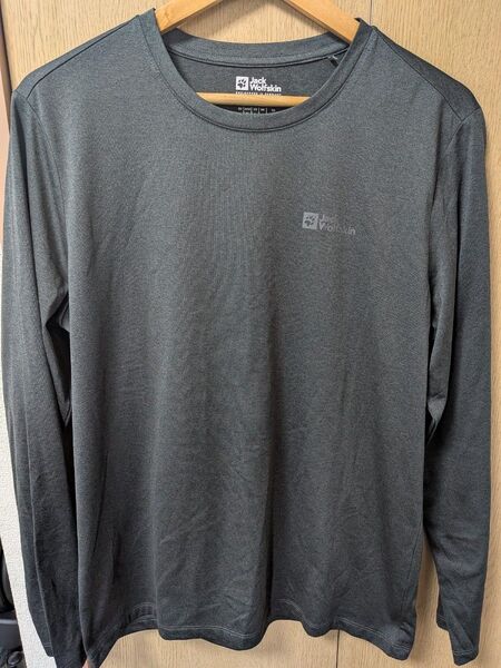 ジャックウルフスキン JackWolfskin 長袖Tシャツ ASIA SKY THERMAL ブラック LL