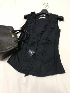  beautiful goods PRADA frill blouse black black Prada 