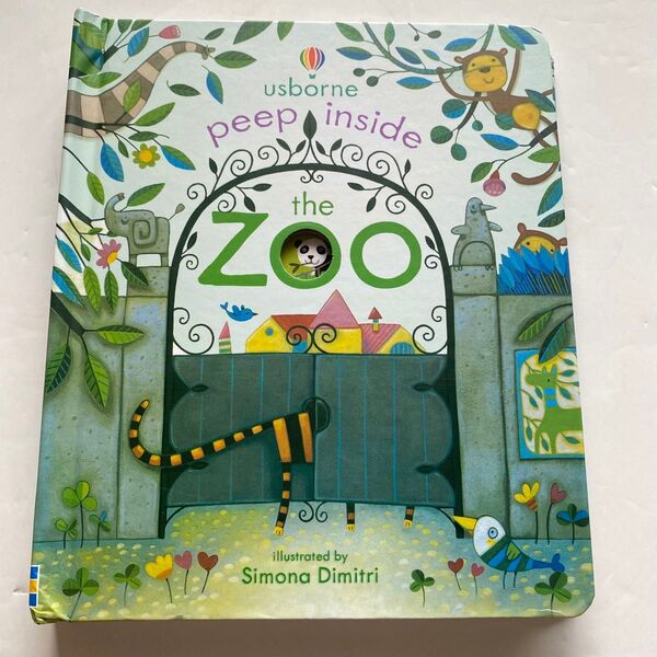 英語絵本usborne 動物園 しかけボードブック zoo
