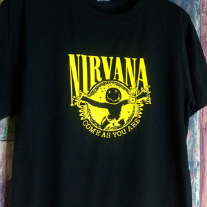 送込　NIRVANA　ネバーマインド　ヘロヘロ スマイリー　半袖Tシャツ　黒　2XLサイズ