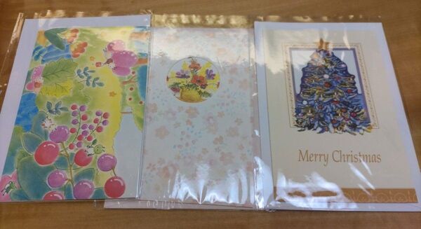クリスマス他メッセージカード3枚