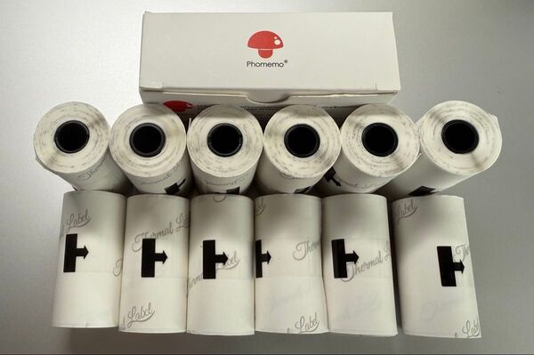 ☆新品未使用 購入日即日発送可能! phomemo 3.5m 53mm 感熱式粘着紙 ミニプリンター用 4セット 12個