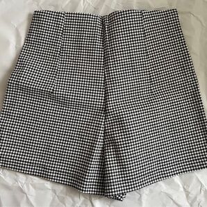 新品 チェックパンツ ハイウエスト サイドファスナー