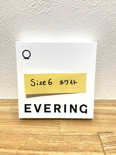EVERING エブリング ホワイト USサイズ6 ウェルカムリング