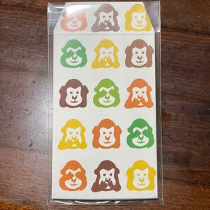 【未使用】ポチ袋 (6枚入)三猿 丹波屋