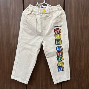 しまむら mewoo! SHOKOREX トイストーリー アルファベットブロックパンツ ロングパンツ 100cm