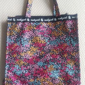 【美品】mintpocket 花柄トートバッグ マチあり