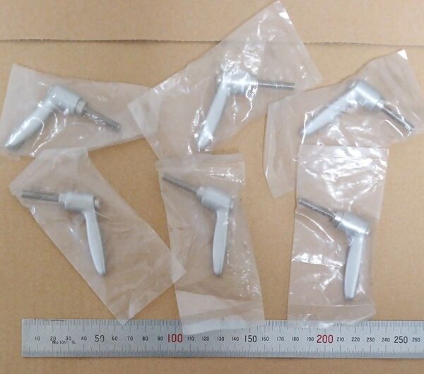 クランプレバー M5 ネジの長さ25mm 6点 ステンレス