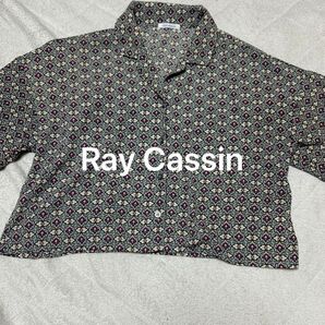 Ray Cassin レイカズン 柄シャツ シャツ 半袖 レトロ 襟