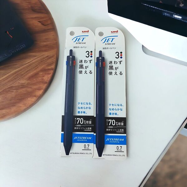 uni JETSTREAM 3色ボールペン 0.7mm 2本セット