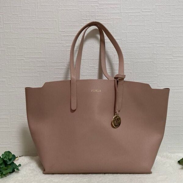 FURLA トートバッグ ピンクベージュ ショルダーバッグ