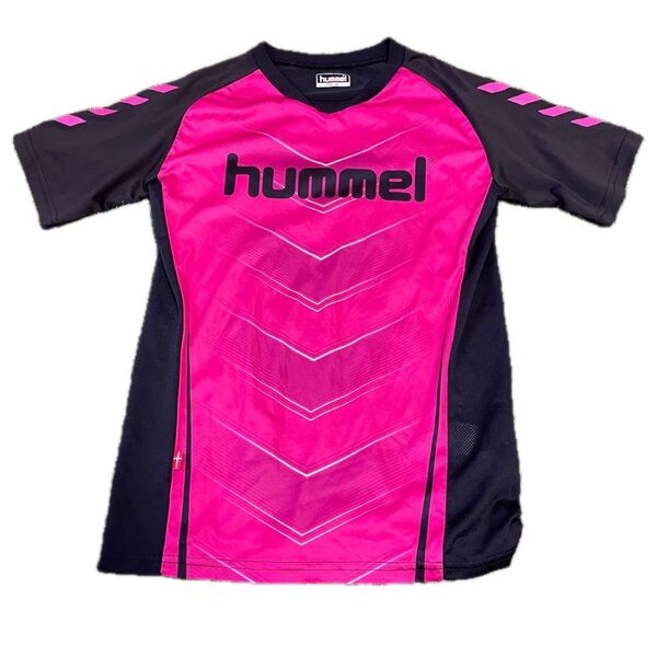 SSサイズ hummel ヒュンメル 半袖 シャツ ピンク ブラック