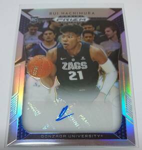 八村塁　直筆サイン入りカード　2019 PANINI PRIZM DRAFT PICKS RCカード　ゴンザガ大学　現 NBA ワシントンウィザーズ　真正保証有