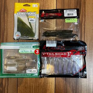 バス釣りワームセット ライアミノー vテールシャッド フォールクローラー 一誠 duo ①