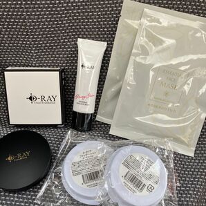 D-RAY クリアファンデーション(オークル)本体1点・詰替2点・化粧下地1点・エッセンスマスク2点セット