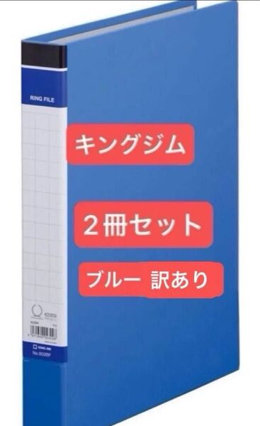 訳あり 新品 キングジム Kingjim 2冊セットリングファイル ブルー2冊