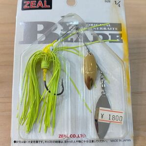 ZEAL スピナーベイト 1/4oz イエロー系 未使用