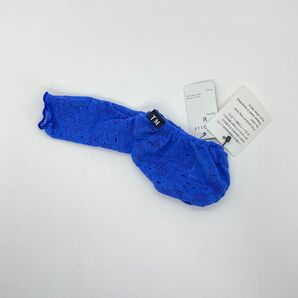 TMコレクション Soft Woolly Lace 一角玉袋 ビキニ 蛍光ブルー ペニスポーチ 下着 水着