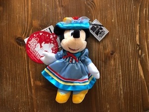 即決Ｄデ★ディズニーシー　13周年　ミニーマウス　ぬいぐるみバッジ★新品・タグ付きぬいば