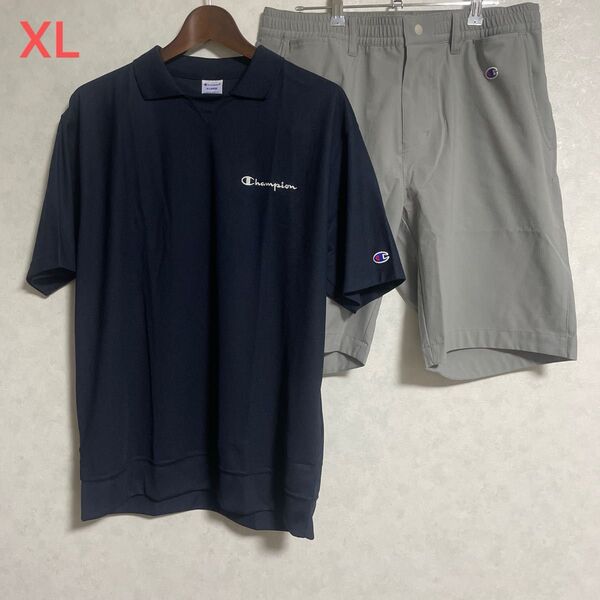 チャンピオン ゴルフウェア XL セットアップ 夏 シャツ ショートパンツ