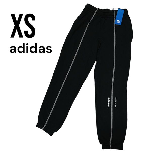 新品 adidas アディダス スウェットパンツ ブラック ラインパンツ ズボン ロングパンツ スウェット