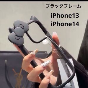 数量限定♪ iPhone13 iPhone14 ケース キティ 新品 送料無料 匿名配送 猫耳 黒 リボン