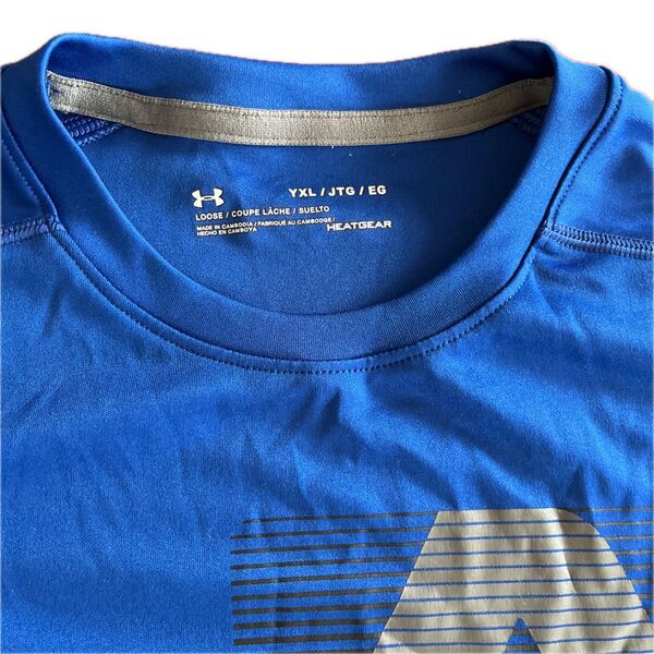 UNDER ARMOUR ヒートギア 長袖Tシャツ YXL ブルー