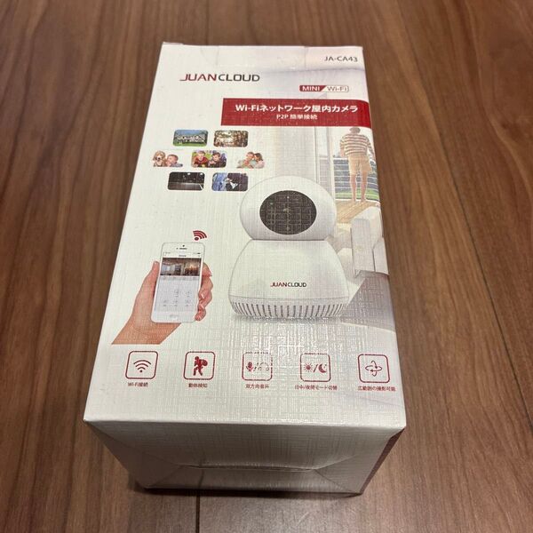 JUANCLOUD Wi-Fiネットワーク屋内カメラ 室内カメラ 見守りカメラ JA-CA43