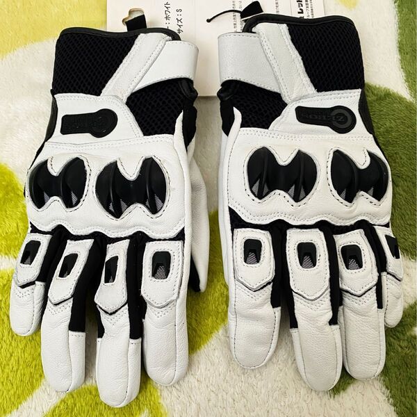 新品 レッドバロン ZEROS GLOVE バイク用グローブ Sサイズ ステッカー2枚