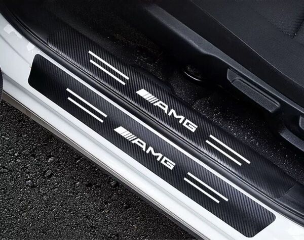 メルセデス ベンツ AMG サイドステップガード 車用 ドアガードステッカー 高級素材 傷隠し キズ防止 汚れ防止 4個セット