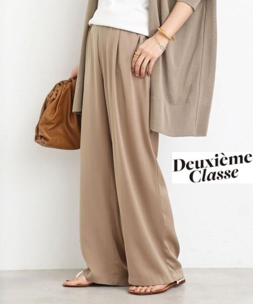 美品【Deuxieme Classe】23SS シルクサテンイージーパンツ