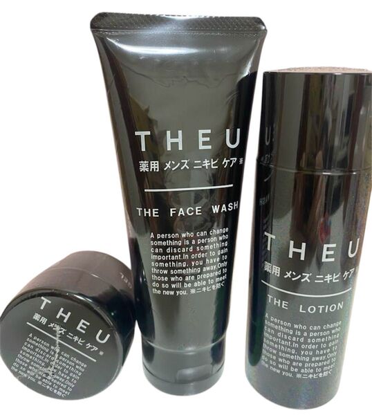 お試し価格 数量限定 THEU薬用 メンズ ニキビケア 洗顔 保湿ジェル 化粧水 3点 完結セット