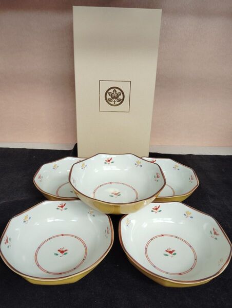 新品 たち吉 花あわせ 橘吉 和食器 食器 煮物鉢 陶器 中皿 セール お買い得 安い 5枚組 残りわずか!