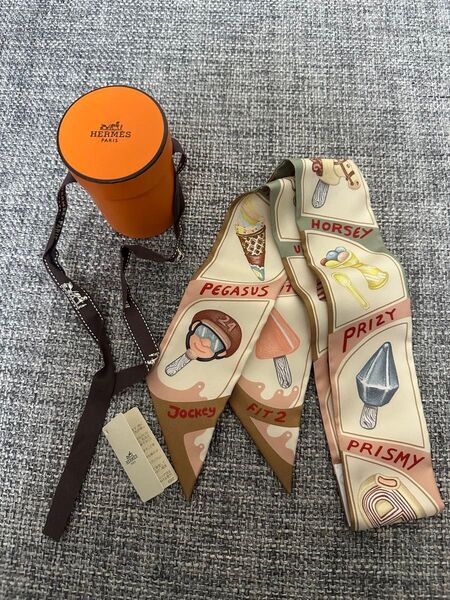 新品!HERMES エルメス ツイリー ファニーアイスクリーム シルク