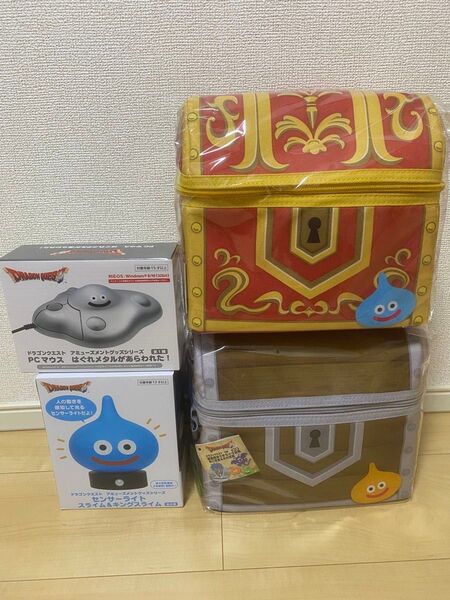 ドラゴンクエスト プライズ 保温保冷バック宝箱 マウス ルームライト 4個セット
