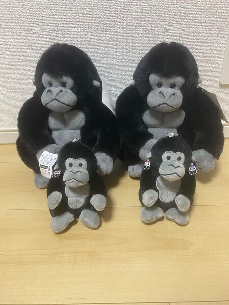 よねごりくん 黒 ぬいぐるみ マスコット 4個セット