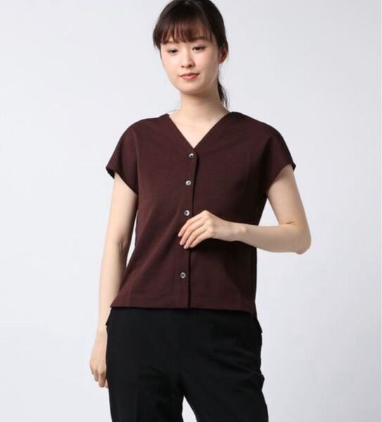 green label relaxingFFC シャツライク フレンチ スリーブ カットソー